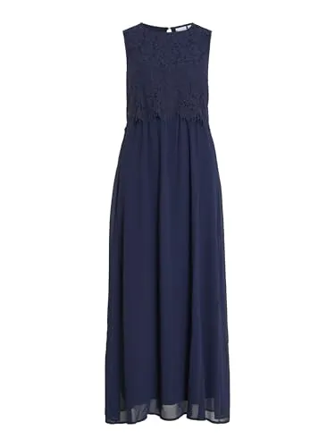 Vimilina Lace Dress - Noos/Dc - Freizeitkleid für Damen, elegantes Spitzenkleid mit langem Schnitt und Rundhalsausschnitt, perfekt für besondere Anlässe oder entspannte Freizeit.