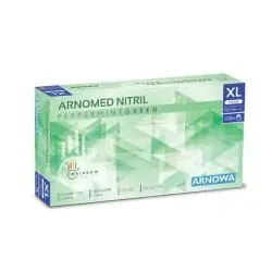 ARNOMED Nitril Peppermint Green Einmalhandschuhe, puderfrei, grün 386-XL , 1 Packung = 100 Stück, Größe XL