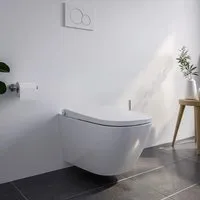 Bernstein Dusch-WC PRO+ 1104 - Spülrandloses Dusch-WC mit LED-Nachtlicht und 10 Jahren Garantie, ideal für modernes Badezimmerdesign.