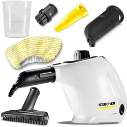 KARCHER SC 1 Kompakt Dampfreiniger 1200W - Kompakter Dampfreiniger ohne Chemikalien, ideal für die gründliche Reinigung von Hartböden. Schnelles Aufheizen in 3 Minuten und bis zu 20 Minuten Dampfzeit für effiziente Ergebnisse.