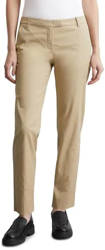 Marc O'Polo Damen Chinohose Beige (Tall Teak 721), Größe 42 - Damen-Hosen: Klassische Chino mit Slim Fit für sportliche Eleganz und perfekten Tragekomfort, aus 97 % Bio-Baumwolle für nachhaltige Mode.