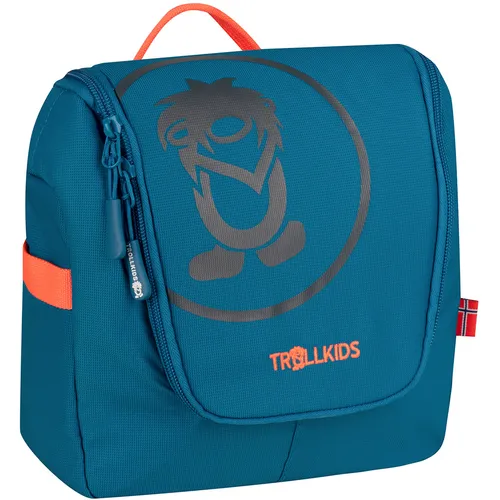 Trollkids Kulturbeutel in Blau für Kinder - Reisetaschen - Praktischer Kulturbeutel mit Haken zum Aufhängen, ideal für unterwegs und mit vielen Fächern für optimale Ordnung.