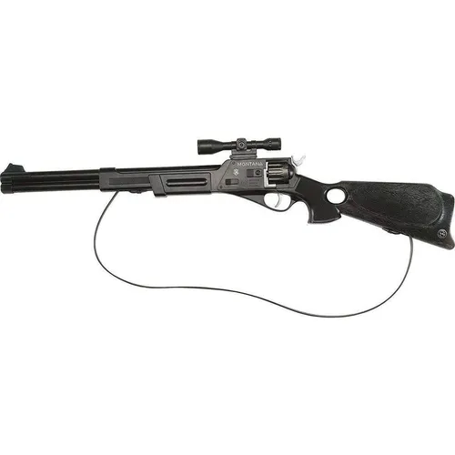 12er Gewehr Montana ca. 71 cm, Tester - 12 Schuss Gewehr mit Zielrohr, ideal für Rollenspiele oder Faschingspartys. Spaß für Kinder ab 6 Jahren.
