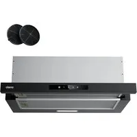 CIARRA Flachschirmhaube VM6909AB, 60cm A+ Ausziehbare Dunstabzugshaube mit 580 m³/h - Dunstabzugshauben: Ausziehbare Flachschirmhaube mit kraftvoller 580 m³/h Absaugung und LED-Beleuchtung – ideal für platzsparende Küchen.