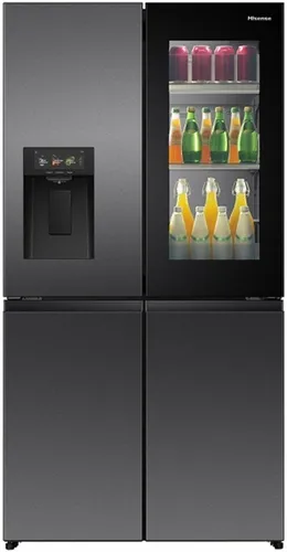 Hisense Multi Door Kühlschrank RQ600P7SKE – 179 cm hoch, PureViewDoor - Der freistehende Multi Door Kühlschrank »RQ600P7SKE« bietet mit 349 l Kühl- und 266 l Gefriervolumen viel Platz für Lebensmittel. Die No Frost-Funktion und das außenliegende Display sorgen für höchsten Komfort und einfache Bedienung.