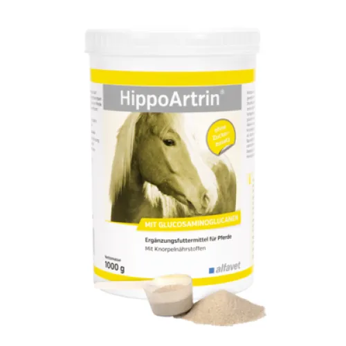 HippoArtrin Gelenke Knorpel - Nährstoffversorgung für Pferde - Ergänzungsfuttermittel zur Unterstützung der Gelenkfunktion mit Grünlippmuschel und Omega 3 für gesunde Pferdebewegung.