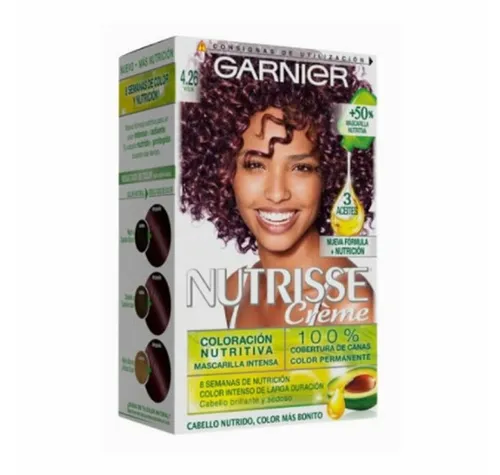 GARNIER Haarpflege-Set Nutrisse Crème Nourishing Color 4.26 Violin