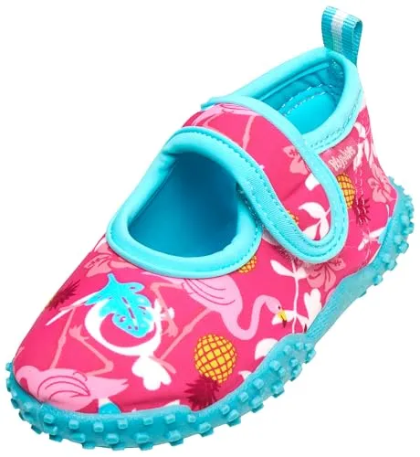 Playshoes Unisex Kinder Aquaschuhe Aqua-Schuhe Flamingo, Türkis Flamingo, 30/31 EU