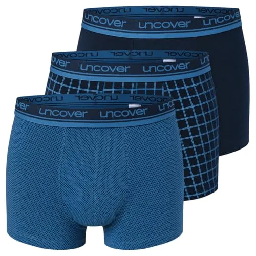 Uncover by Schiesser - Cotton - Retro Short/Pant - 3er Pack (S Blau)