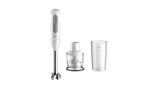Braun Stabmixer MultiQuick 5 MQ50201M - 1000 Watt, PowerBell Plus Technologie für schnelles Pürieren, 21 Geschwindigkeitsstufen + Turbo, EasyClick System Plus, ergonomischer Griff für optimale Handhabung