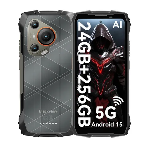 Blackview BL7000 5G Outdoor Handy - Robustes 5G Smartphone mit 24GB RAM und 256GB Speicher, ideal für Outdoor-Abenteuer. Wasserdicht, mit 7500mAh Akku und 50MP Kamera für beeindruckende Fotos.