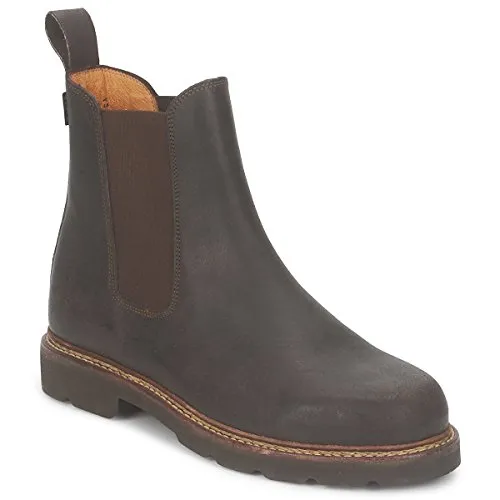 Aigle Quercy Stiefeletten Braun EU 44 - Gummistiefel mit norwegischer Nahtkonstruktion für Komfort und Robustheit. Wasserdichtes Lederobermaterial, ideal für stylische Outdoor-Aktivitäten.