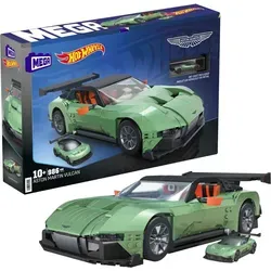 MEGA Hot Wheels Aston Martin Vulcan - 1:18 Bauset für Sammler - Miniatur Motorfahrzeug-Modelle, detailreiches Bauset mit 986 Teilen für Erwachsene, kompatibel mit anderen MEGA Hot Wheels Sets, perfektes Spielzeug zum Aufbauen und Ausstellen.