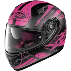 X-Lite X-661 Honeycomb N-Com Helm, schwarz-pink, Größe 2XS - Motorradhelm mit innovativem Honeycomb-Design, ideal für sportliche Touren und optimalen Komfort beim Fahren.