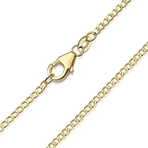 MATERIA Panzerkette Damen Gold 585 - 42cm - Ketten für Damen, edle Panzerkette aus 585 Gelbgold, ideal für empfindliche Haut, perfekt für Anhänger und als zeitloses Accessoire.
