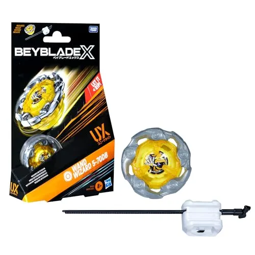 Beyblade X Wand Wizard 5-70DB UX Starter Pack Set - Spielzeug für Beyblade-Fans: Enthält einen rechtsdrehenden Ausdauer-Kreisel und ein innovatives X-Celerator Beschleunigungssystem für aufregende Battles!
