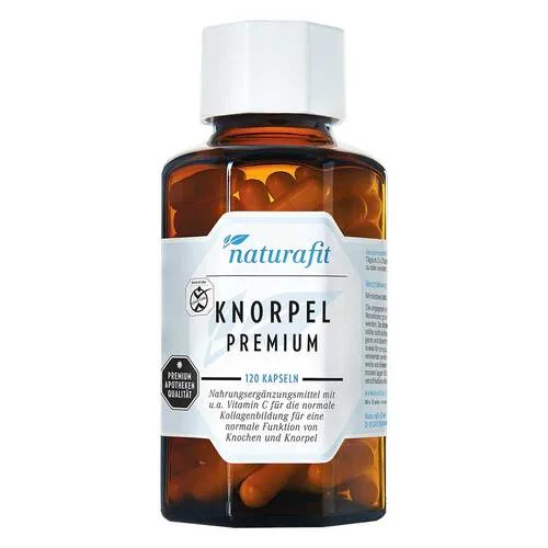Naturafit Knorpel Premium Kapseln 81.2 g - Arzneimittel zur Unterstützung von Knochen und Knorpel mit Glucosamin, Chondroitin und Hyaluronsäure. Vegan, glutenfrei und ohne Gentechnik – ideal für eine gesunde Gelenkfunktion.