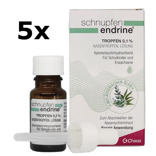 SCHNUPFEN ENDRINE Tropfen 5x10ml 0,1% bei verstopfter Nase
