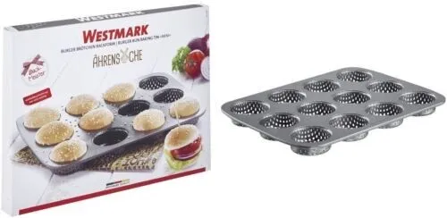 WESTMARK Backform antihaft kleine Brötchen Burger 12er  "MINI" perforierte Form