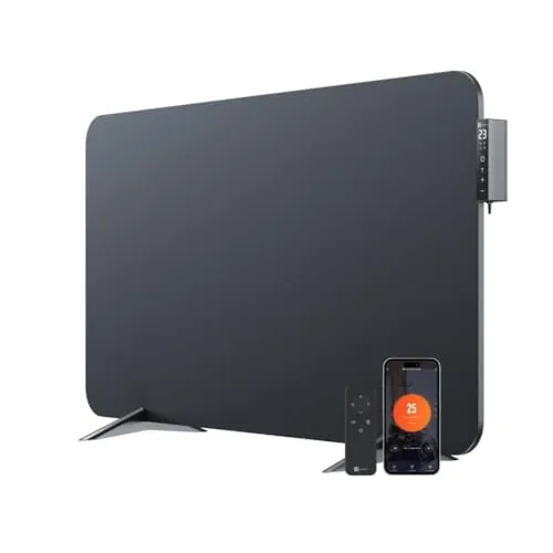 BR Bringer Hybrid Infrarotheizung 1000 Watt mit Smart Thermostat & App-Steuerung - Energieeffiziente 1000W Infrarotheizung für Räume bis 20m². Flexibel als Wand- oder Standgerät einsetzbar. Modernste Technologie mit WLAN-Anbindung für komfortable Steuerung.