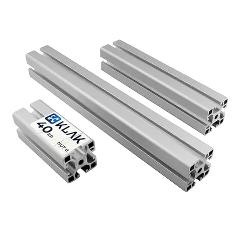 KLAK Profil KLAK 40 - Aluprofil 40x40mm Typ-I Montageprofil - Universelles Aluprofil für vielseitige Anwendungen. Eloxiert und nichtrostend, ideal für stabile Konstruktionen. Maße: 4 cm x 4 cm x 200 cm, silberfarben.