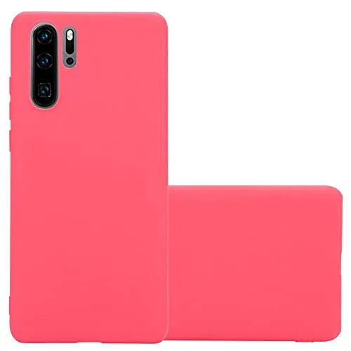 Cadorabo Hülle kompatibel mit Huawei P30 PRO Schutzhülle TPU Silikon Case Candy Design Slim Kratzfest Weiche Gummi mit Rundumschutz Case Hülle für Huawei P30 PRO in Rot