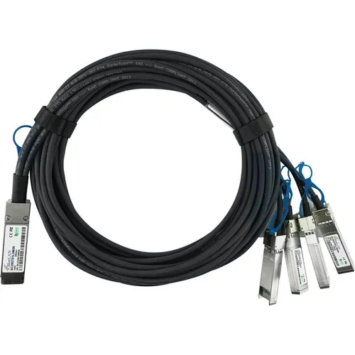 BlueLAN QSFP28 DAC Kabel für Dell EMC DAC-Q28-4S28-25G-3M - Kompatibles 3m Breakout Direct Attach Kabel für schnelle 100G Verbindungen, ideal für Rack-Anwendungen. Hohe Qualität und Langlebigkeit durch Markenkomponenten.