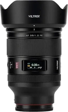VILTROX AF 35 1:1.2 für Sony E-Mount - Neuheit mit Zugabe - Kamera- & Video-Objektive, lichtstarkes 35mm Objektiv für beeindruckende Porträts und kreative Fotografie mit zusätzlichem Zubehör.