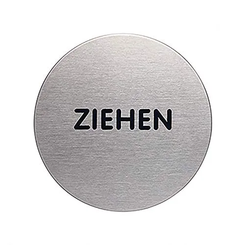 Durable Türschild Picto rund (Ziehen, 65 mm) metallic silber, 490161