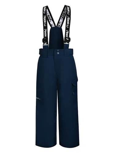 Peek U Ski- und Snowboardhose "Tyson" in Dunkelblau, Größe 122 - Die Peek U Ski- und Snowboardhose "Tyson" in Dunkelblau bietet optimalen Schutz bei winterlichen Abenteuern. Mit wasserdichter und atmungsaktiver Ausstattung sowie verstellbaren Hosenträgern ist sie ideal für aktive Kinder.