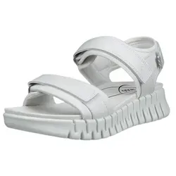 ECCO GRUUV SOL W Sandalette für Damen, Gr. 39, modisch und bequem - Wanderschuhe: Modische ECCO Sandalette aus Leder mit praktischem Klettverschluss und Plateau, ideal für warme Sommertage.