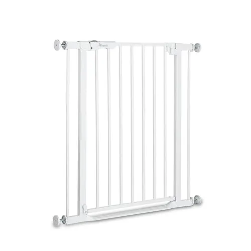 Hauck Türschutzgitter Clear Step Autoclose 2, Weiß - Kindersicherungen, sicheres und einfach zu bedienendes Schutzgitter mit Autoclose-Funktion, ideal für Haushalte mit Kleinkindern.