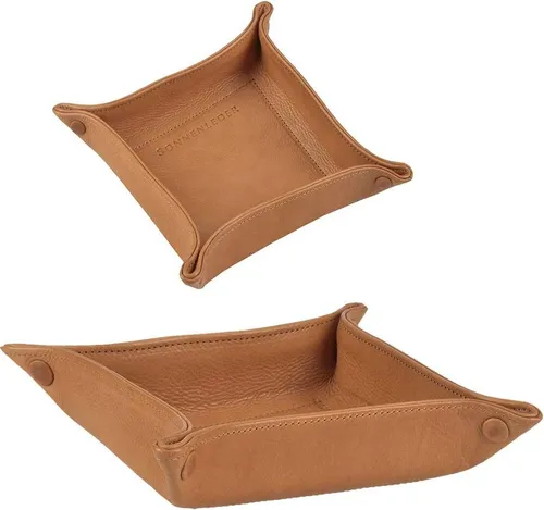 Sonnenleder Ablageschale Leder 20x20cm - Sonstige Wohnaccessoires - Hochwertige Lederschale aus süddeutschem Rindleder, entwickelt mit der Zeit eine einzigartige Patina und verleiht jedem Raum einen edlen Charakter.