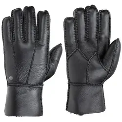 PEARLWOOD Lederhandschuhe BELL (1 Paar) warm gefüttert, höherer Schaft schwarz 9