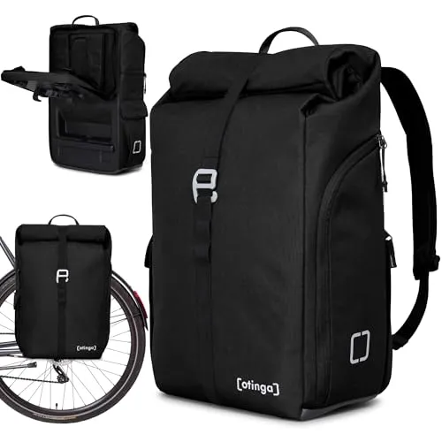 otinga® Flip V3 Fahrradtasche Rucksack - 34L Volumen - Fahrradtaschen mit 34L Volumen, umbaubar in 3 Sekunden in einen Rucksack und wasserdicht für maximalen Schutz deiner Wertsachen.