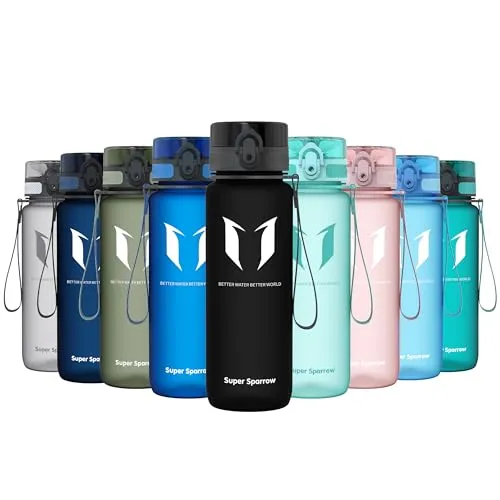 Super Sparrow Trinkflasche - Tritan Wasserflasche - 750ml - BPA-frei - Ideale Sportflasche - Sport, Wasser, Fahrrad, Fitness, Uni, Outdoor - Leicht, Nachhaltig