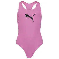 PUMA Mädchen Swimsuit Badebekleidung, Opera Mauve, 128 EU - Badeanzüge für Mädchen, aus Recyclingmaterialien gefertigt, chlorbeständig und mit gefüttertem Vorderbereich für extra Halt und Langlebigkeit.