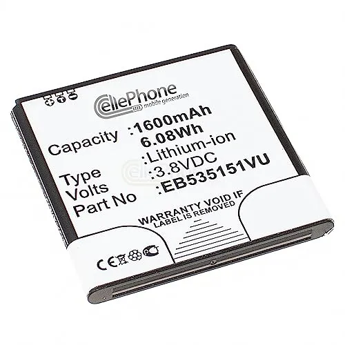 cellePhone Akku Li-Ion kompatibel mit Samsung Galaxy S Advance (GT-i9070) (Ersatz für EB535151VU)