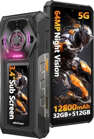 uleFone Armor 30 Pro 5G 16/512GB 12800mAh Schwarz 120Hz