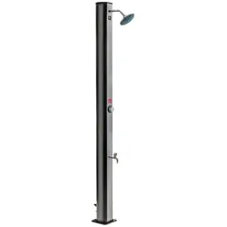 GRE Solardusche Dsps35 - Schwarz/Silber, Kunststoff für Pools - Praktische Solardusche mit 35L Tank und Fußwaschhahn, ideal für erfrischende Abkühlung im Garten. Einfach zu installieren und modern im Design, perfekt für den Sommer.