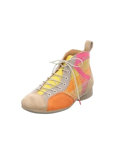 Think! Stiefelette Nappaleder - Wanderschuhe aus hochwertigem Nappaleder mit farbenfrohem Design, ideal für Komfort und Stil beim Wandern. Innenmaterial und herausnehmbare Decksohle aus Leder für ein angenehmes Tragegefühl.