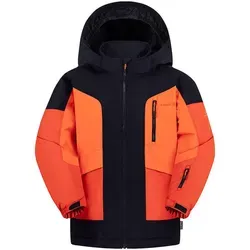 Kamik Winterjacke "Meteor" in Dunkelblau/Orange, Größe 152 - Wasserdichte Kinderjacke von Kamik mit Fleece-Futter und verstellbarer Kapuze. Ideal für kalte Tage, bietet sie Schutz vor Wind und Schnee und sorgt für einen hohen Tragekomfort.