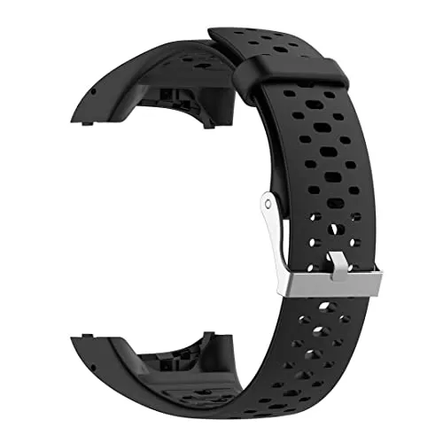 INF Armband für Polar M400/M430, Schwarze Silikon Ersatzarmband kompatibel mit Polar M400/M430 Armband, Laufuhren Sport Band für Männer Frauen