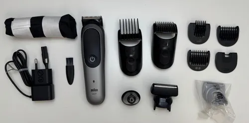 Braun All-in-One Series 7 - 12-in-1 Groomingset - Sets & Kits mit ProBlade-Technologie für müheloses Styling, 120 Min Akku-Laufzeit und 14 Längeneinstellungen für perfekte Ergebnisse bei Bart- und Körperpflege.