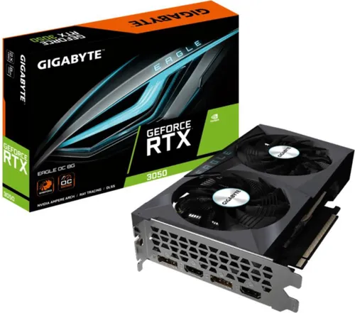 Gigabyte NVIDIA GeForce RTX 3050 EAGLE OC - 8GB GDDR6, leistungsstark für Gaming und kreative Anwendungen, PCI-E 4.0, NVIDIA Ampere Technik