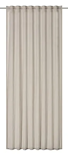 Elbersdrucke Gardine mit verdeckten Schlaufen Air 09 beige-Creme halbtransparent 255 x 140 cm Vorhang für das Wohnzimmer Schlafzimmer Küche Flur Kinderzimmer