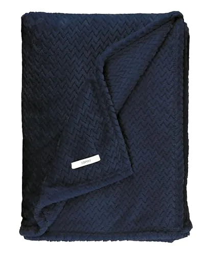 Esprit Wohndecke Comfy Fleece - Wohndecken in hochwertiger Fleece-Qualität mit einzigartigem Hoch-Tief-Effekt für stilvolle Gemütlichkeit und Entspannung in jedem Raum.