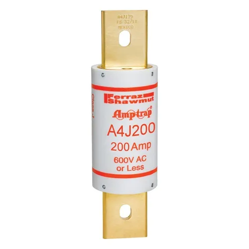 Mersen Sicherungseinsatz Class J A4J200 - Zylindrischer Sicherungseinsatz von Mersen, 200 A, für zuverlässigen Schutz in elektrischen Installationen. Ideal für AC/DC-Anwendungen mit schneller Auslösung.