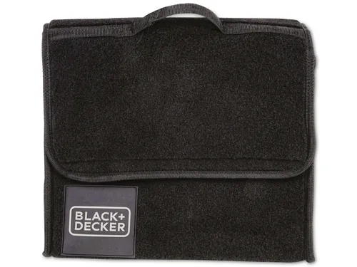 BLACK & DECKER Auto-Organizer, aufklappbar, 29x15x30 cm - Halten Sie Ihren Kofferraum ordentlich mit dem praktischen Auto-Organizer von BLACK+DECKER. Mit großen und kleinen Fächern für diverse Utensilien und einem rutschfesten Klettband für sicheren Halt.
