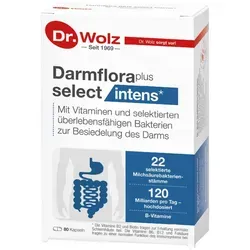 DARMFLORA plus select intens Kapseln 80 St. - Probiotika von Dr. Wolz, unterstützt die Darmgesundheit und fördert das Wohlbefinden